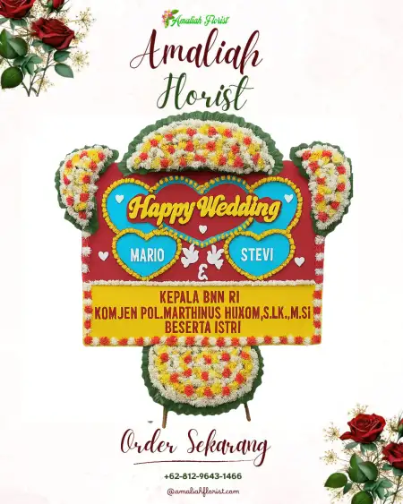 Papan Bunga Pernikahan Paningkaban